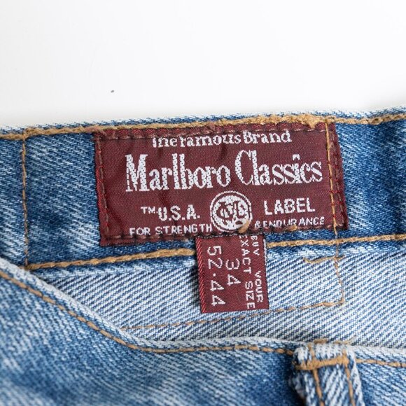 Vintage Marlboro Classics Jeans Strength Endurance High Rise Straight 90s - Picture 3 of 12